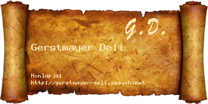 Gerstmayer Deli névjegykártya